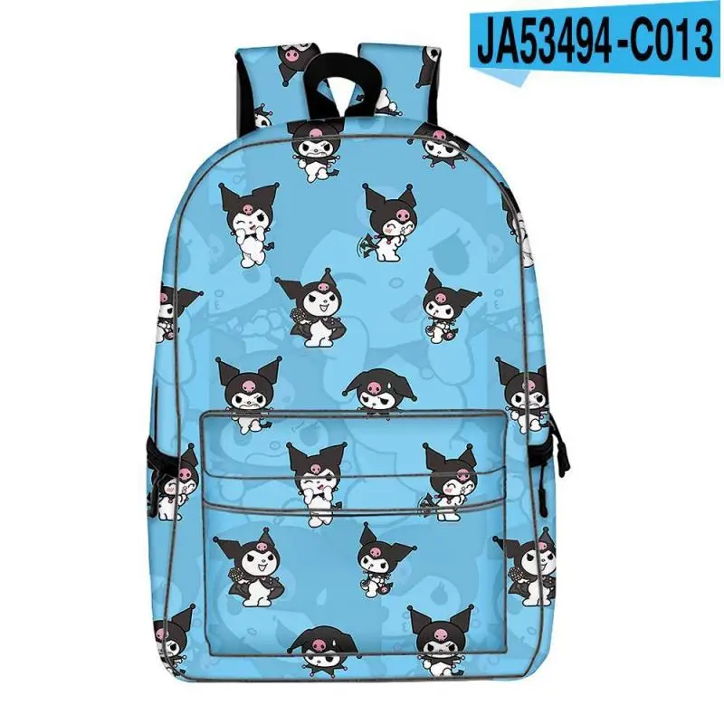 

2023 New Anime Sanrioed Student School Bag Cute Cartoon Kuromi Backpack Shoulder Bag Student Casual Backpack Girls 3D School Bag