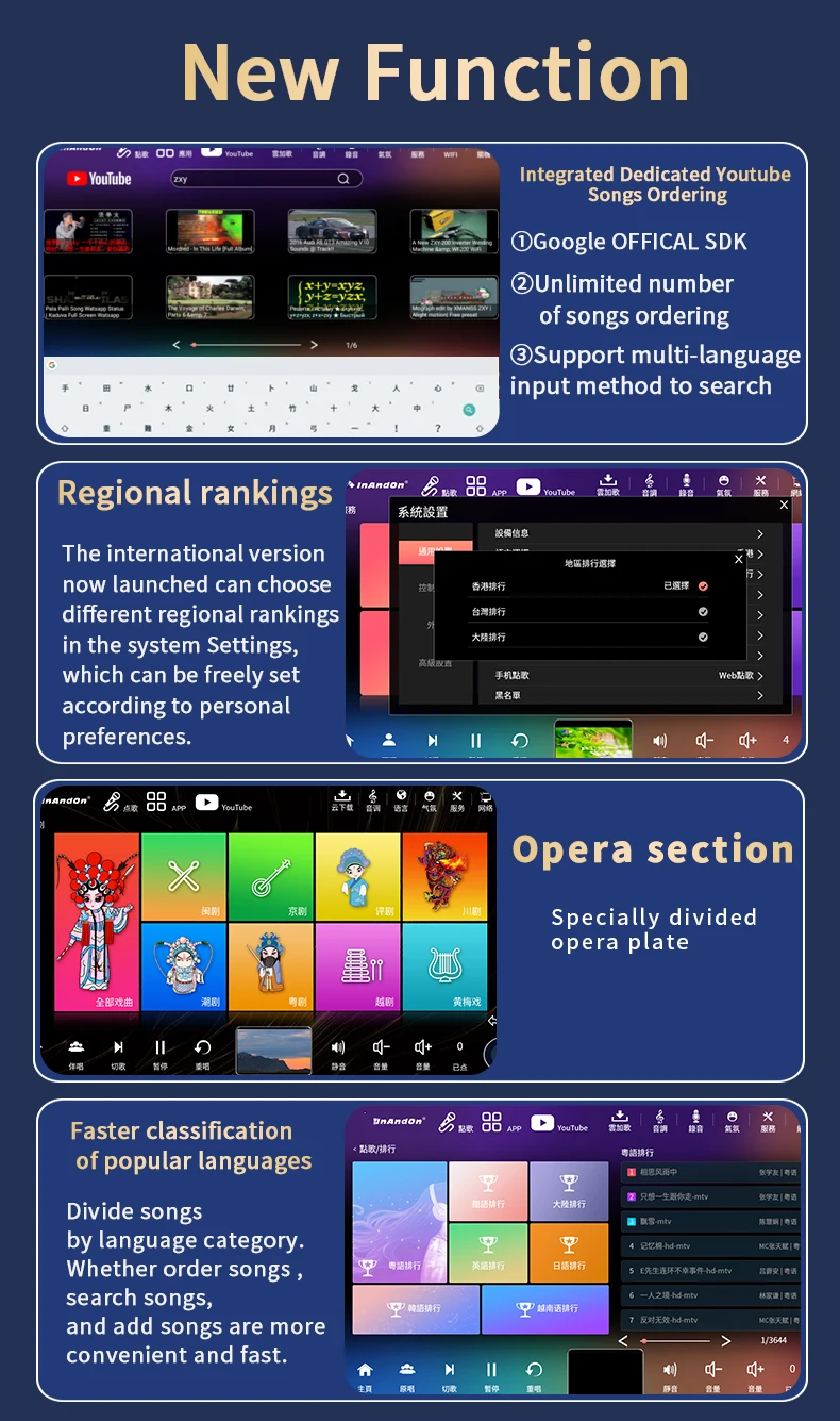 Караоке-плеер InAndOn 15 6 дюйма 1 т 4 в выход 4k доступная домашняя система KTV умная для