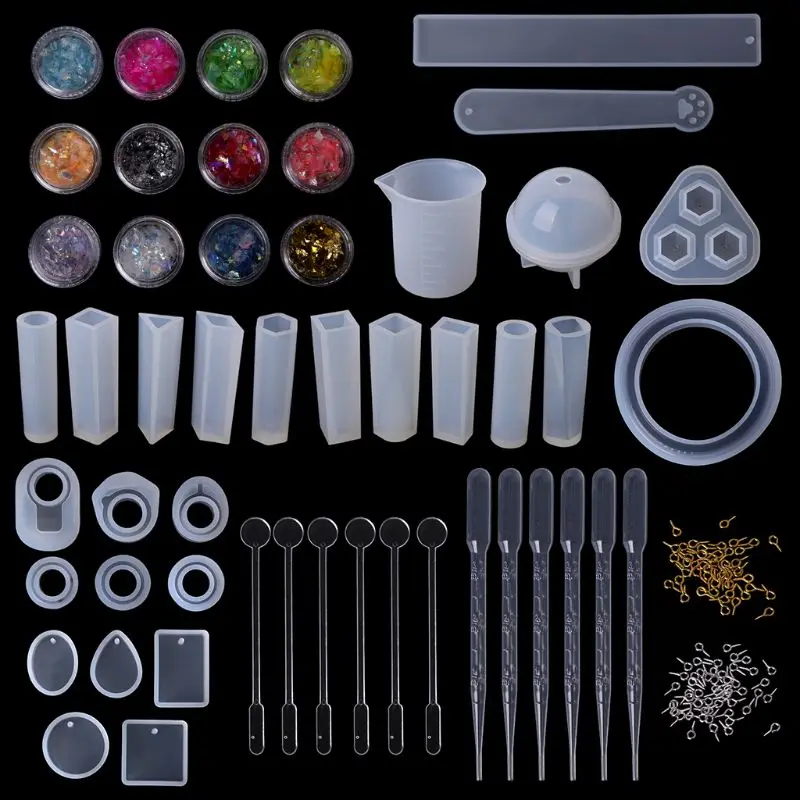 

1 Set Epoxy Resin Kit for Creative DIY Jewelry Making Tools Pendant Silicone Mol