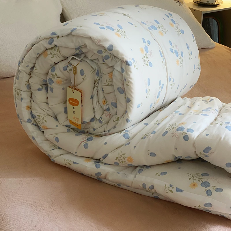 2025 хлопковое наполнитель осенне-зимнее односпальное одеяло стеганое для теплого