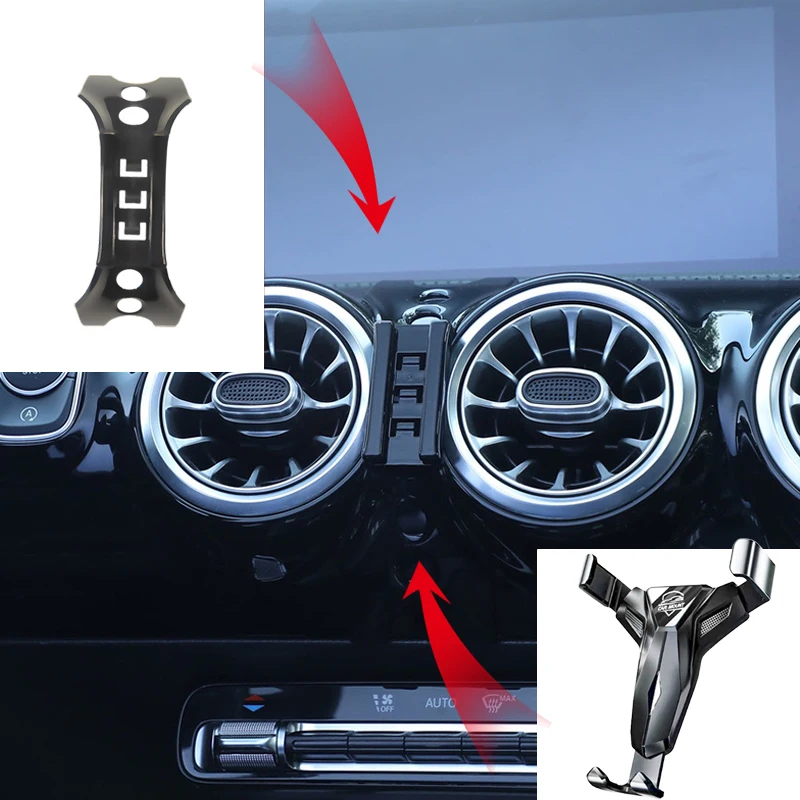 Автомобильный держатель для телефона для Mercedes Benz A200 2019 W177 AMG 2022-180 CLA X118 2020-2022, фиксированный кронштейн, подставка, мобильная гравитационная связь