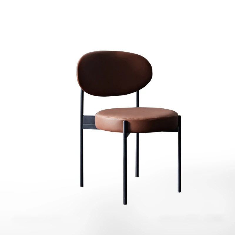 

Italian Simple Leather Dining Chairs Gaming Nordic Throne Luxury Kitchen Dining Chair Creative Comedor Household Items AADC