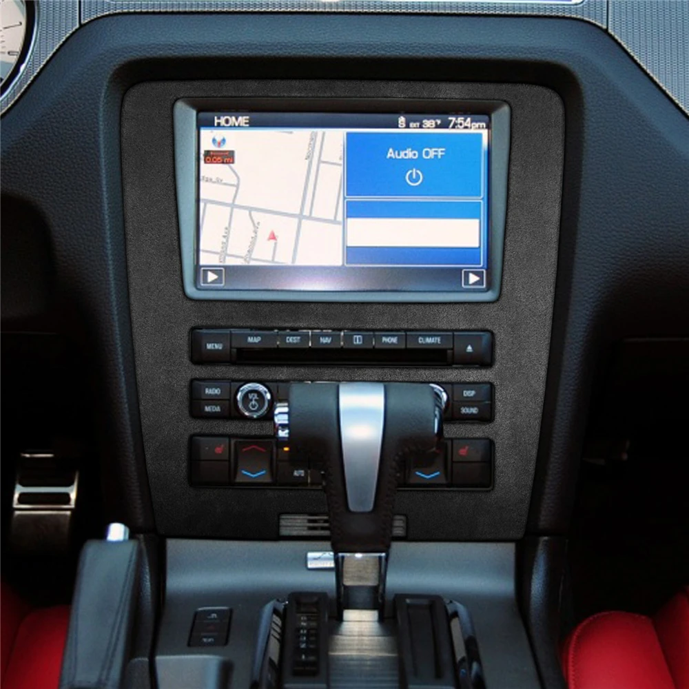 

Fit for Ford Mustang 2009-2013 Suede Car Central Control CD Panel Decorative Cover Trim Interior Auto Accessories