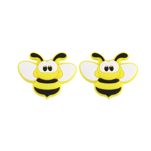 10 шт., силиконовые бусины в виде пчелы