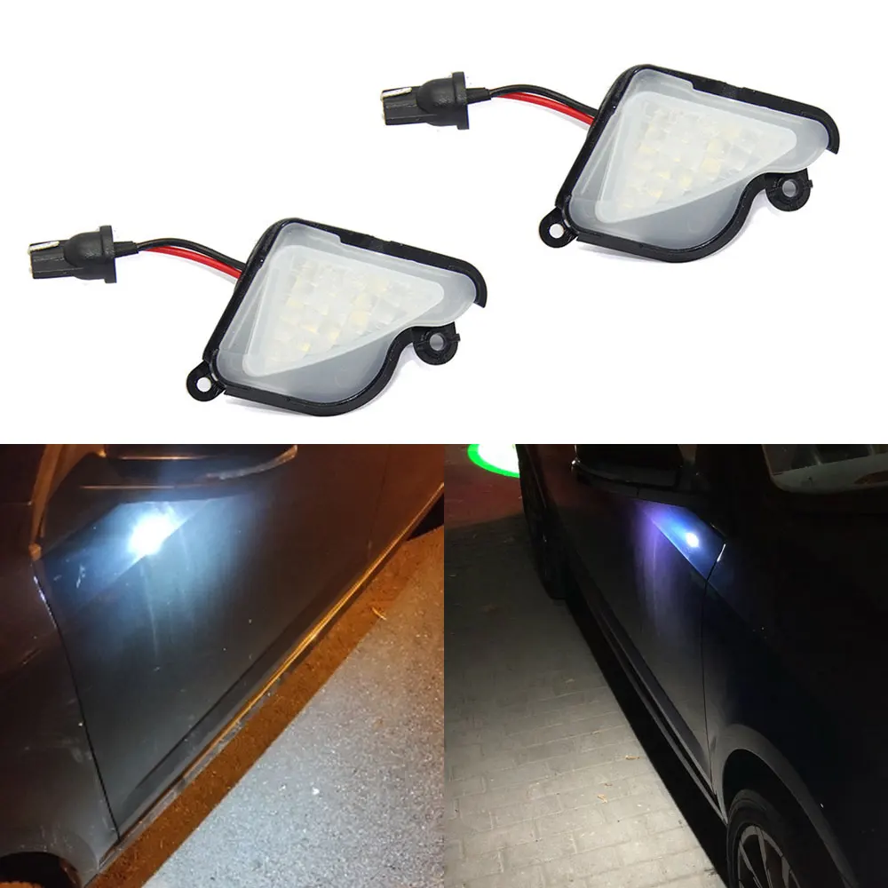 

2Pcs For Skoda Octavia 3 5E 2 1Z Superb 3 B8 2 B6 Scout 6000K White LED Under Side Mirror Light Puddle Lamps