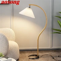 aosong contemporary floor lamp nordic creative led vintage standing light for home decor hotel living room bedroom bed side