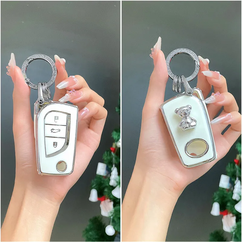 

For Toyota Auris Corolla Avensis Verso Yaris Aygo Scion TC Im RAV4 Camry Forturner TPU Car Remote Key Case Housing Accessories