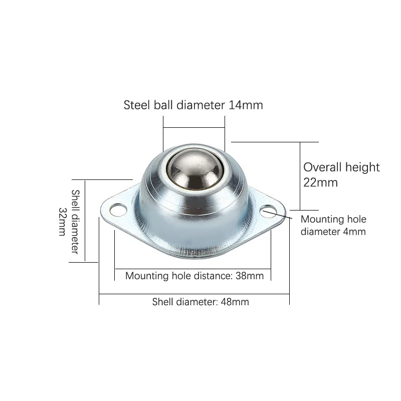 HMA9-металлическое стальное поворотное шариковое колесо, универсальное круглое колесо с ушком для машинных тележек, мебельные ролики, фурнитура, аксессуары
