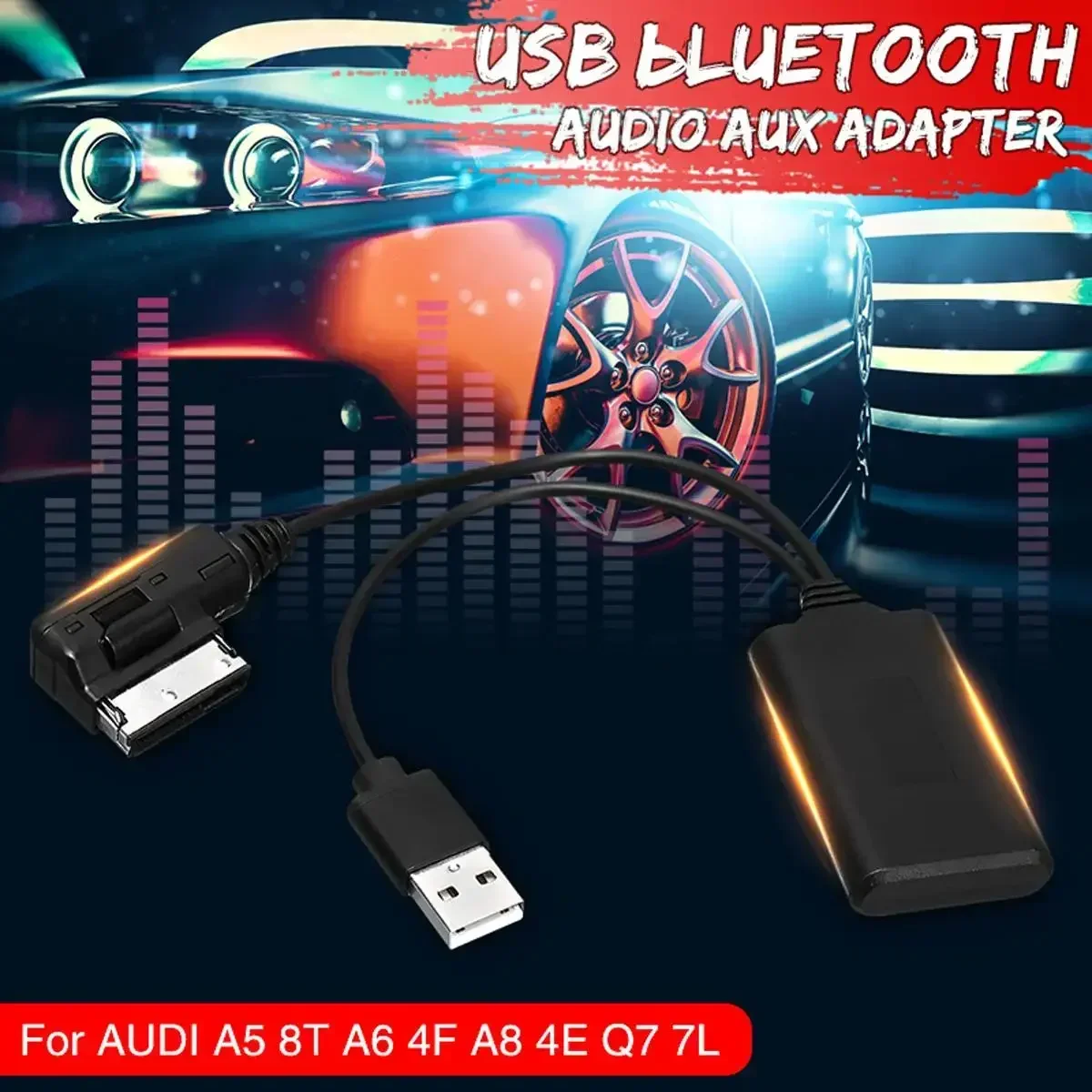 Фото 5 В мини беспроводной Bluetooth USB AUX адаптер кабель музыкальный аудиоприемник адаптер для AUDI A5 8T A6 4F A8 4E Q7 7L для AMI MMI 2G №4