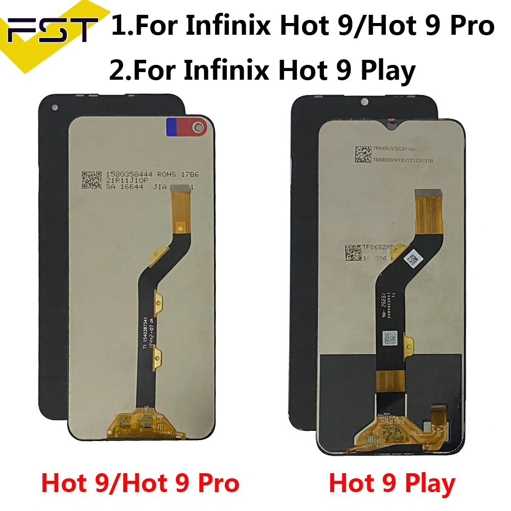 Для INFINIX Hot 9 Play X680 X680B X680C ЖК-дисплей и кодирующий преобразователь сенсорного экрана в сборе LCD для Infinix Hot 9 Pro X655 X655F lcd