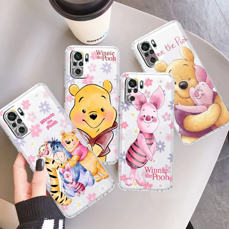 Winnie the Pooh Cute For Xiaomi Redmi Note 12 11 11S 11T 10 9 8 7 6 5 4 Pro 5G 4G Silicone Transparent Soft Phone Case Fundas
