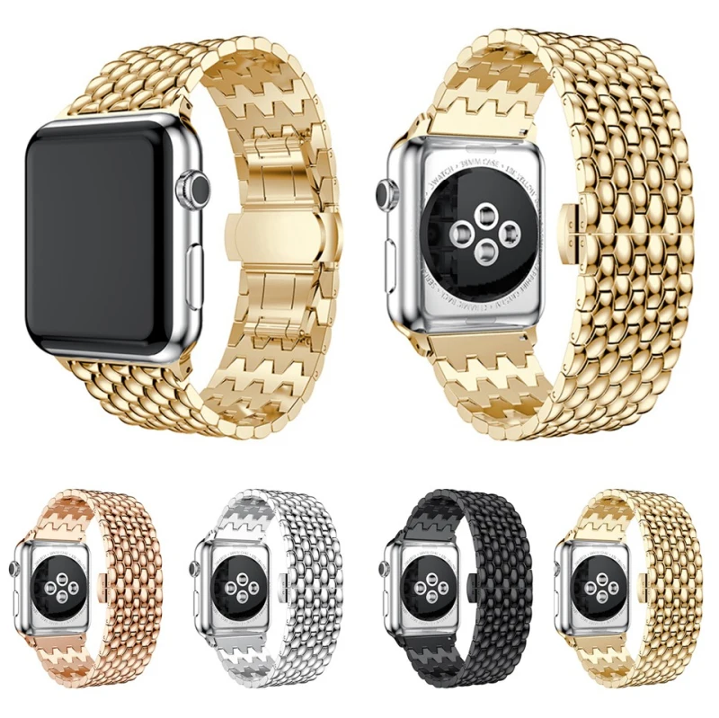 Ремешок из нержавеющей стали для Apple watch band 38 мм 42 металлический спортивный