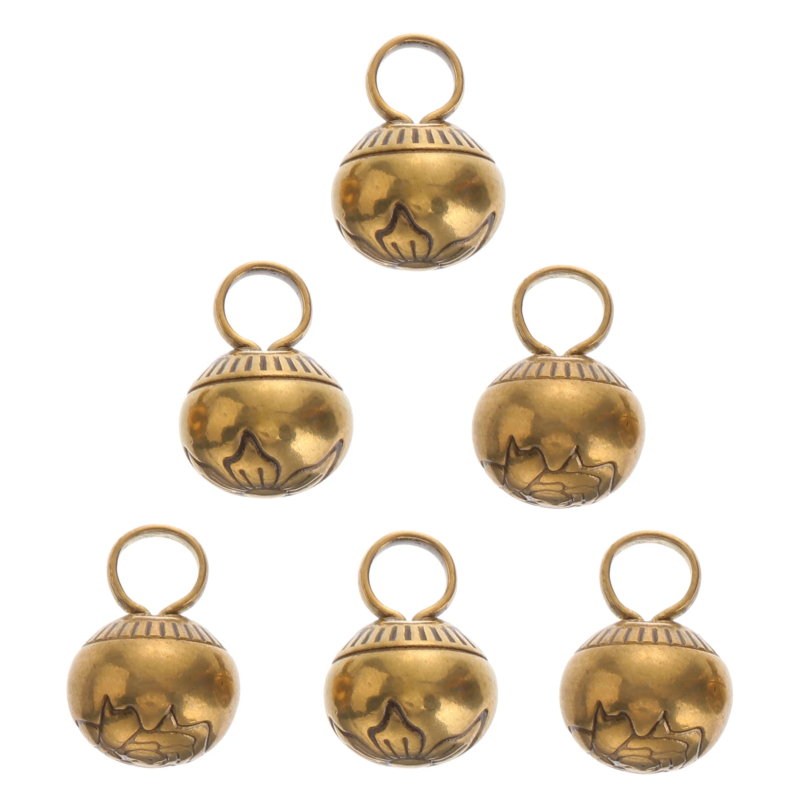 6 шт. пуговицы Cheongsam круглые колокольчики для домашних животных ошейника собак