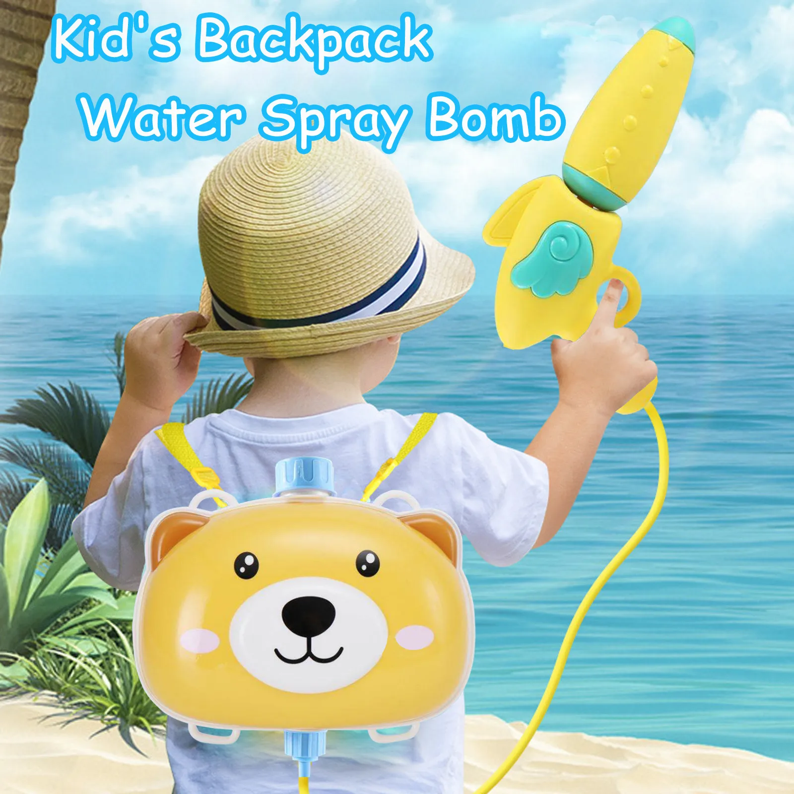 

Pull-out Feature Water Toy Play Beach Spray Children's Bomb Bomb Water Backpack Novelty funny toy Newborn 0 Months