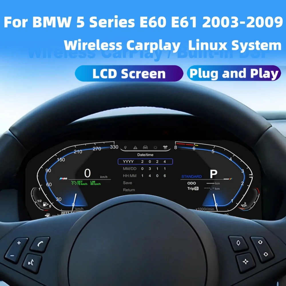 Для BMW 5 серии E60 E61 2003 2004 2005 2006 2007 2008 2009 Измеритель скорости ЖК-кластер Приборная