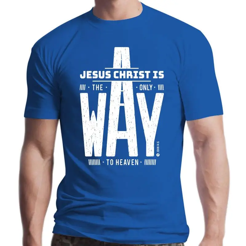 

Новинка Мужская одежда смешной Humor Guotes интернет-сланг футболка с Иисусом Христа единственный путь к раю Джона Модная рубашка с коротким рук...