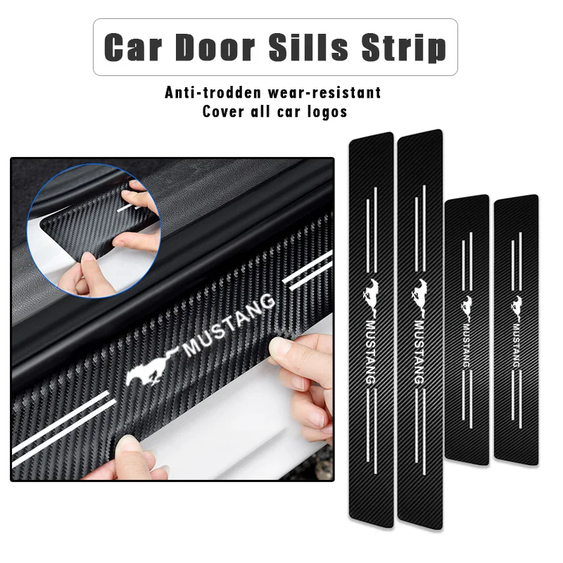 

Universal Car Door Sill Door Edge Stickers Protect for Mustang Zapatillas Miniatura Gt Shelby GT Shelby Mujer Car Accessories