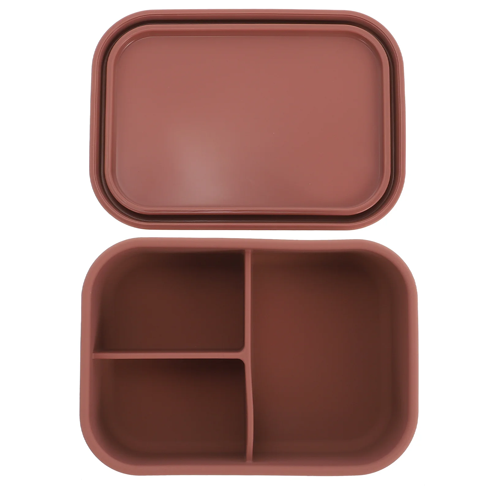 

Portable Bento Box Heated Bento Box Dry Fruit Container Snack Bento Box Silicone Lunch Box Split Leak- Proof Bento Box