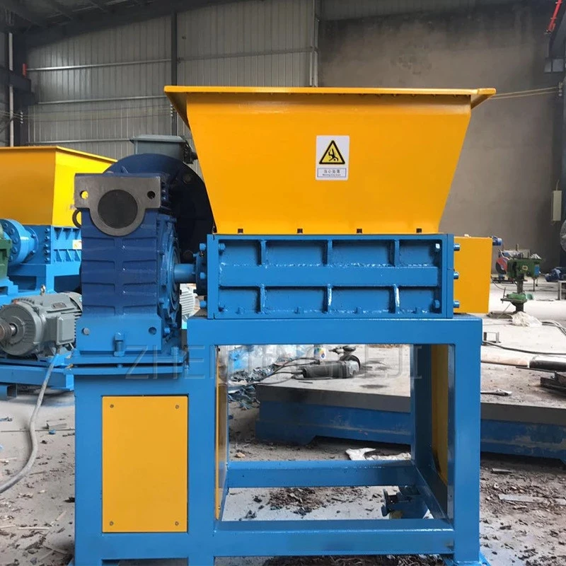 

220V Large Electric Crusher Single Motor Two-axis Universal Tires Plastic Wood Scrap Metal Removable Impact Shredder 7500W
