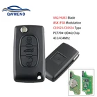 Умный Автомобильный ключ QWMEND 3BUT для Peugeot 207 307 208 308 408 2005-2011 ID46PCF7941 чип 433 МГц ASKFSK VA2HU83 Blade