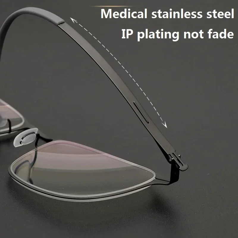 Мужские ультралегкие очки без винтов в тонкой оправе 7 г