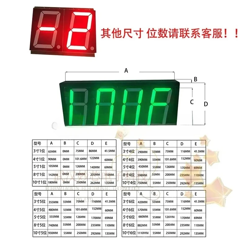 5-дюймовый 485 сбор 4-значного модуля дисплея Modbus с большим экраном светодиодная