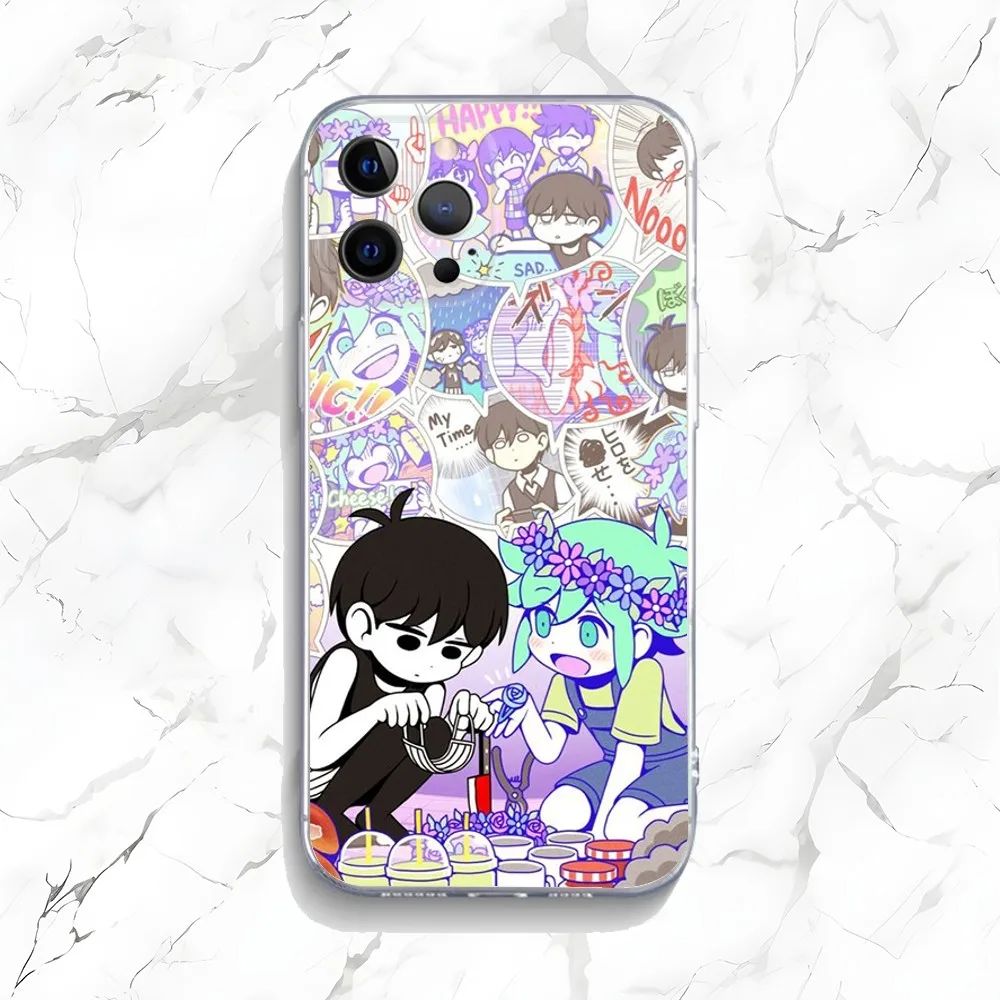 Игровой чехол для телефона Omori iPhone 15 14 13 12 11 Plus Pro Max XR XS X 7 8 SE прозрачный силиконовый
