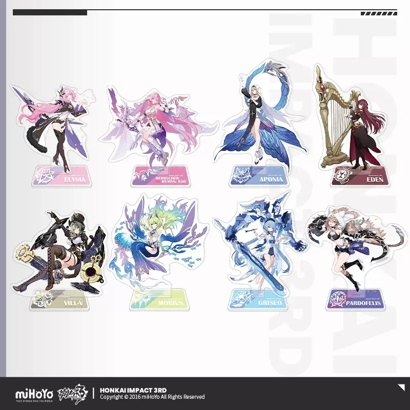 

Предварительная продажа: Аниме игра Honkai Impact 3 Косплей MOBIUS APONIA VILL-A EDEN гризео PARDOFELIS Elysia HERRSCHER OF HUMAN: EGO Acrylic