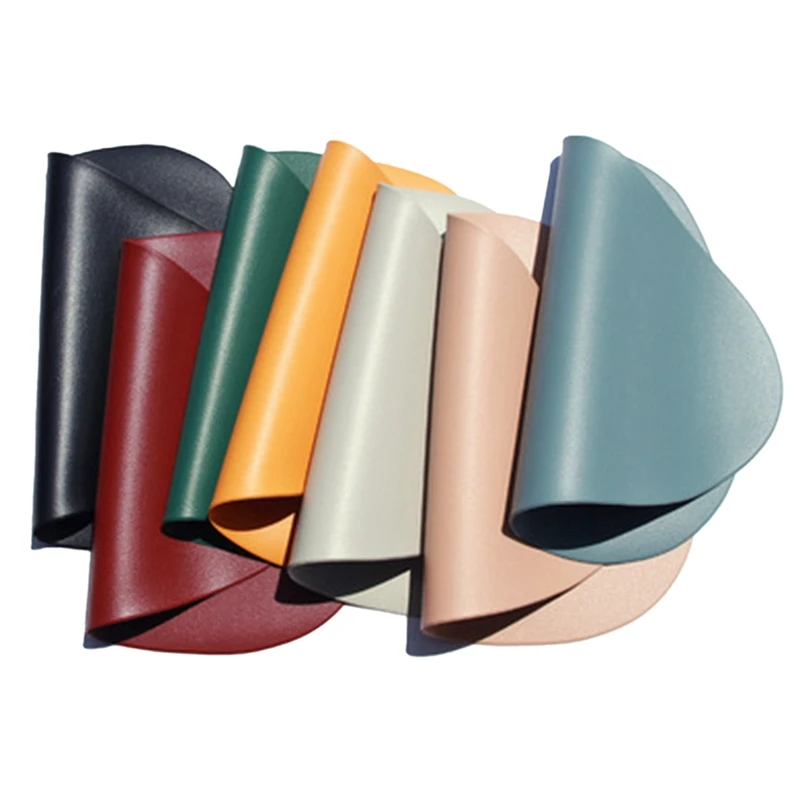 

Kitchen Placemat Placemat With Bowl And Coaster Insulation PU Leather Easy To Clean (7 PCS)