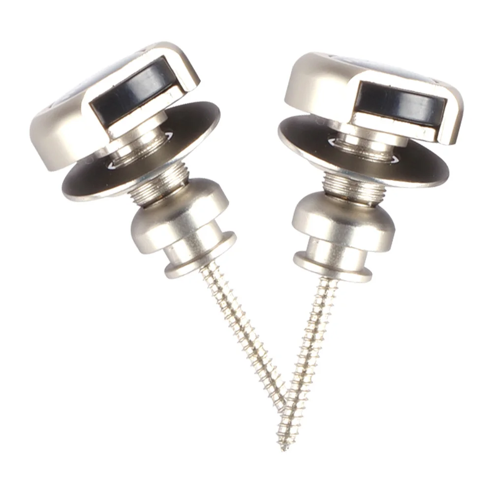 

2pcs Creative Guitar Buttons Practical Guitar Strap Buckles Bass Belt Locks