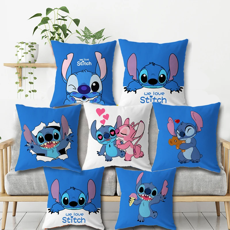 

Disney Decorative Cushion Cover Pillowcase Lilo & Stitch Pillow Cases on Bed Sofa Boy Birthday Gift 40x40cm