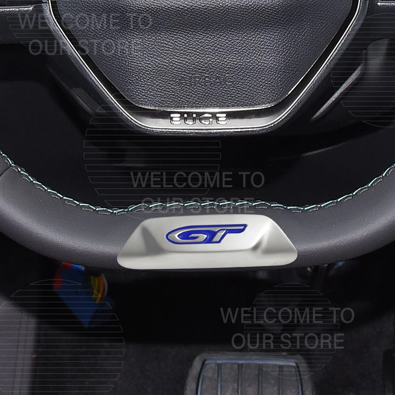 Фото Автомобильный декор, металлическая эмблема GT, 3D наклейка для Peugeot 5008 208 508 4008 3008 GT, значок на руль, наклейки №3