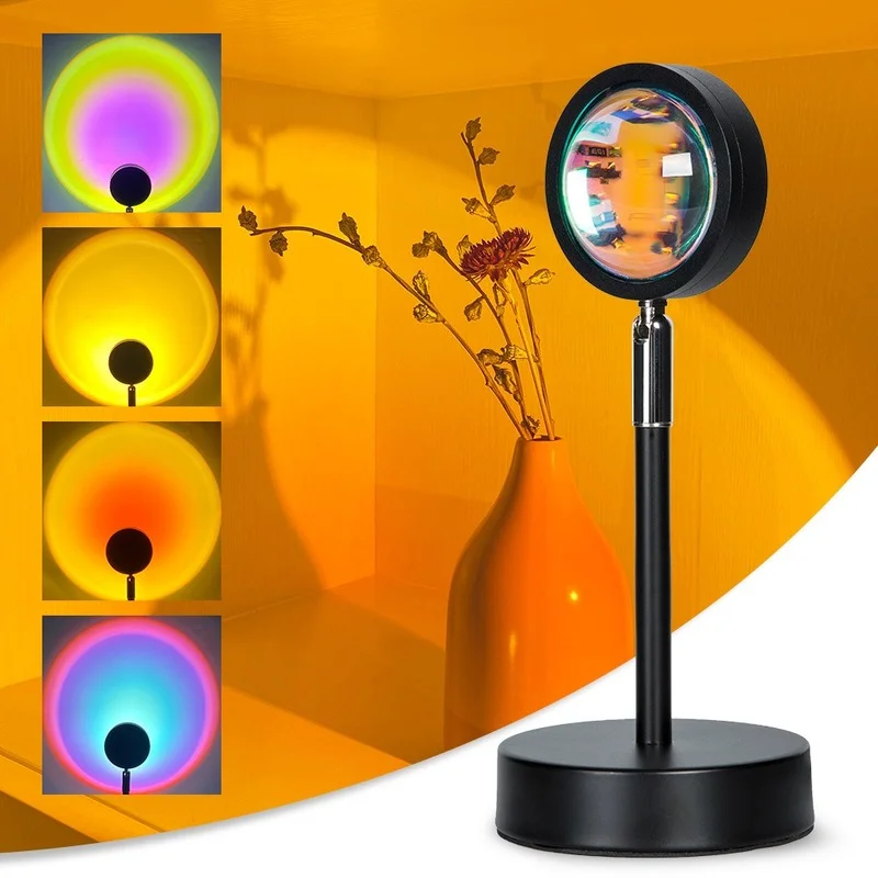 

Atmosphere Lamp Night Light Bedroom Room Decor Sunset Creativity Table Background Valentines Day Gift Living Decoration Home INS