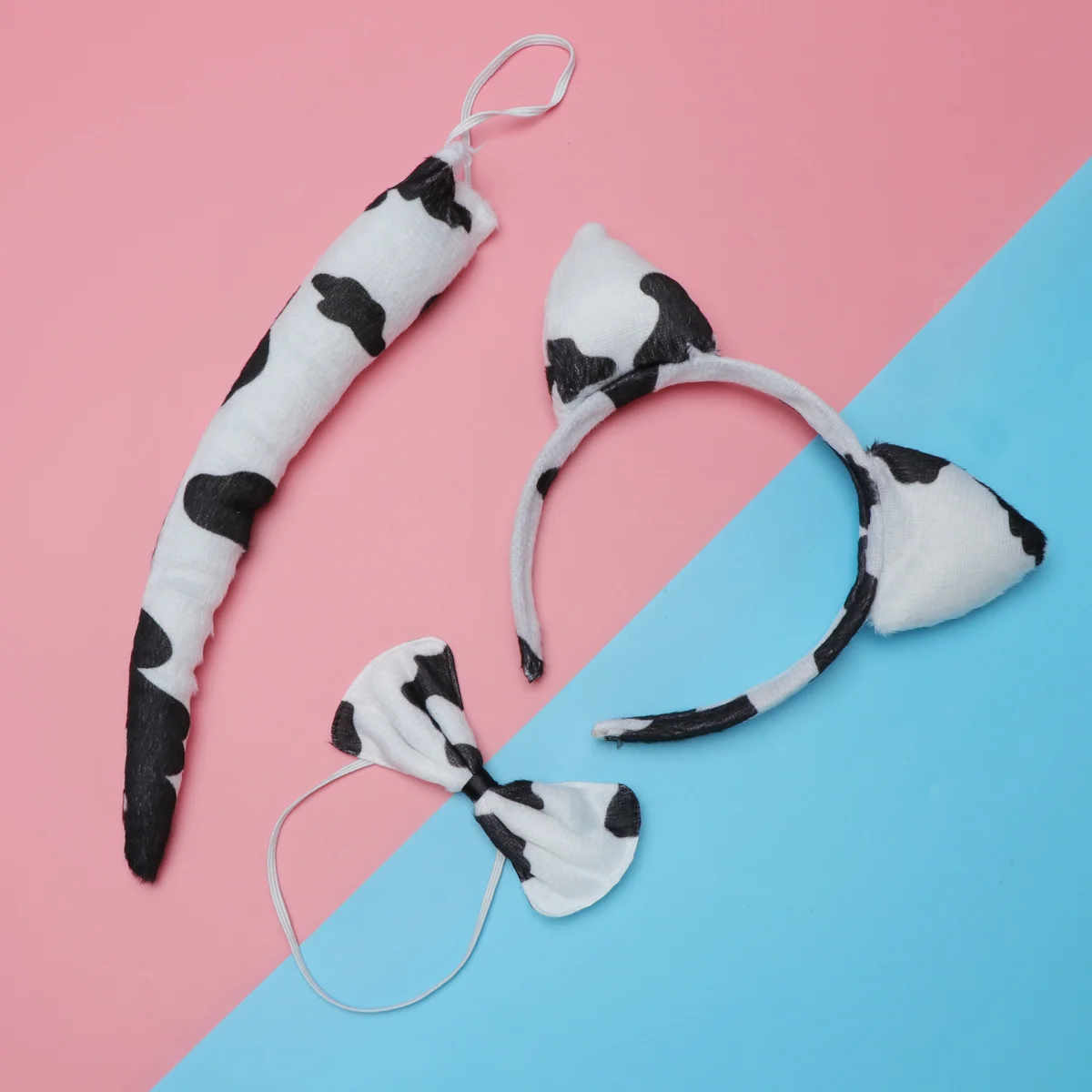 Комплект из 3 предметов; Костюм с галстуком-бабочкой; Реквизит для мультяшная повязка на голову; Веселая детская одежда с хвостом молочного скота