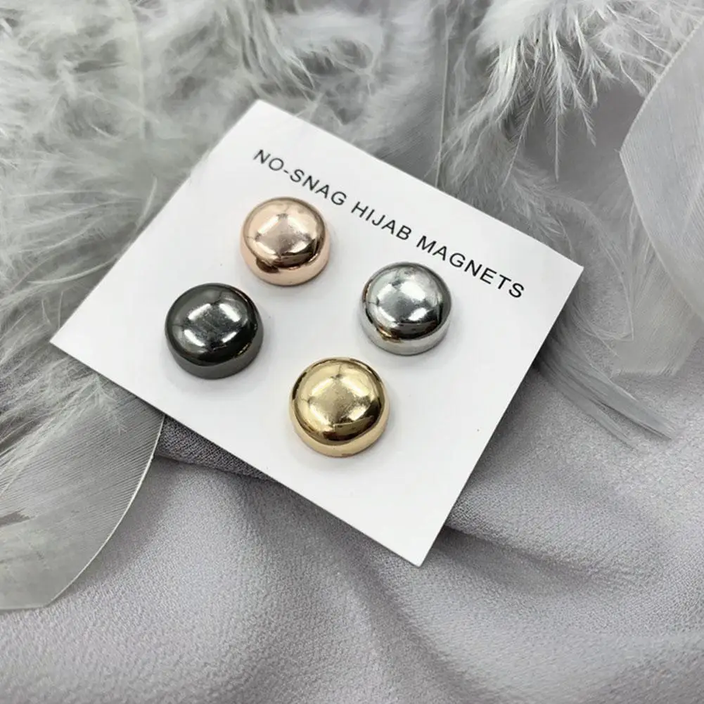 

1pcs Strong Metal Plating Safe Usefull Magnet Brooch Luxulry Accessories Muslim Magnetic Hijab Clip Scarf Buckle Magnet