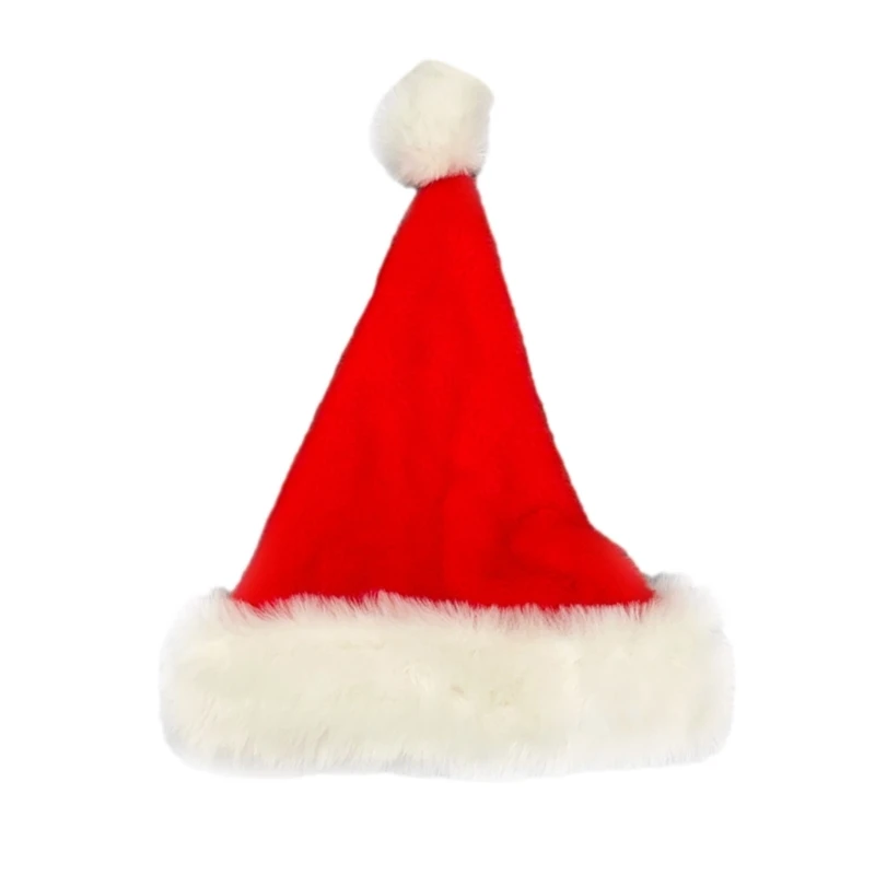 

Adult Cosplay Santa Hat Comfortable Hat Traditional Red and White Color Christmas Santa Hat for Adult New Year Presents 264E