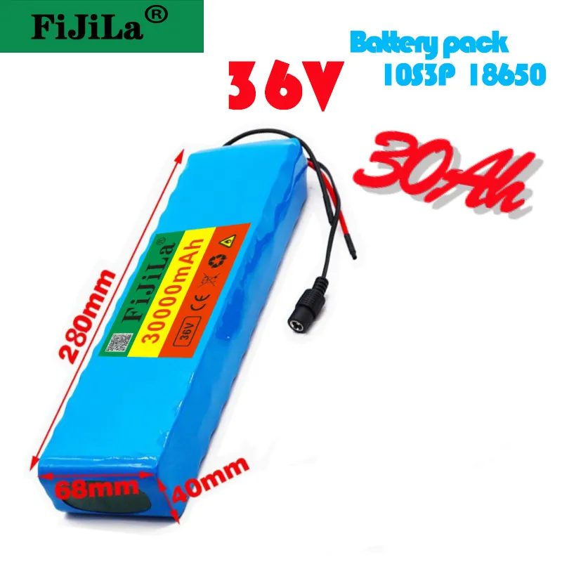 

E-Bike 36V 30Ah Batterij Voor E-Bike Accu 18650 Lithium-Batterij 500W hoog Vermogen En capaciteit 42V 30000Mah BMS