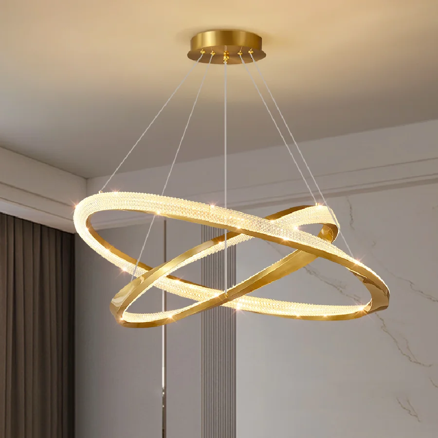 

Светодиодный Потолочный подвесной светильник, современная люстра с гальваническим покрытием черного и золотого цвета для гостиной, спальн...