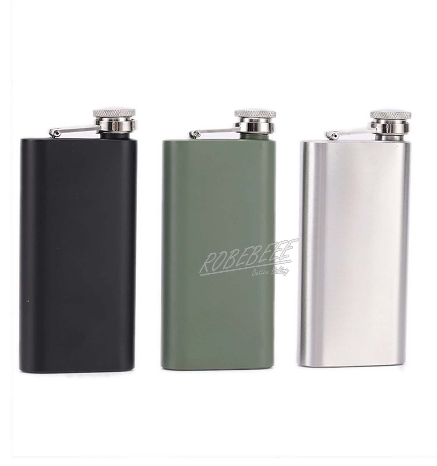 

140ml 304 Stainless Steel Rectangle Shape Wine Bottle Portable Outdoor Hip Flask Ware Creative Gift Man Drinking Supplies