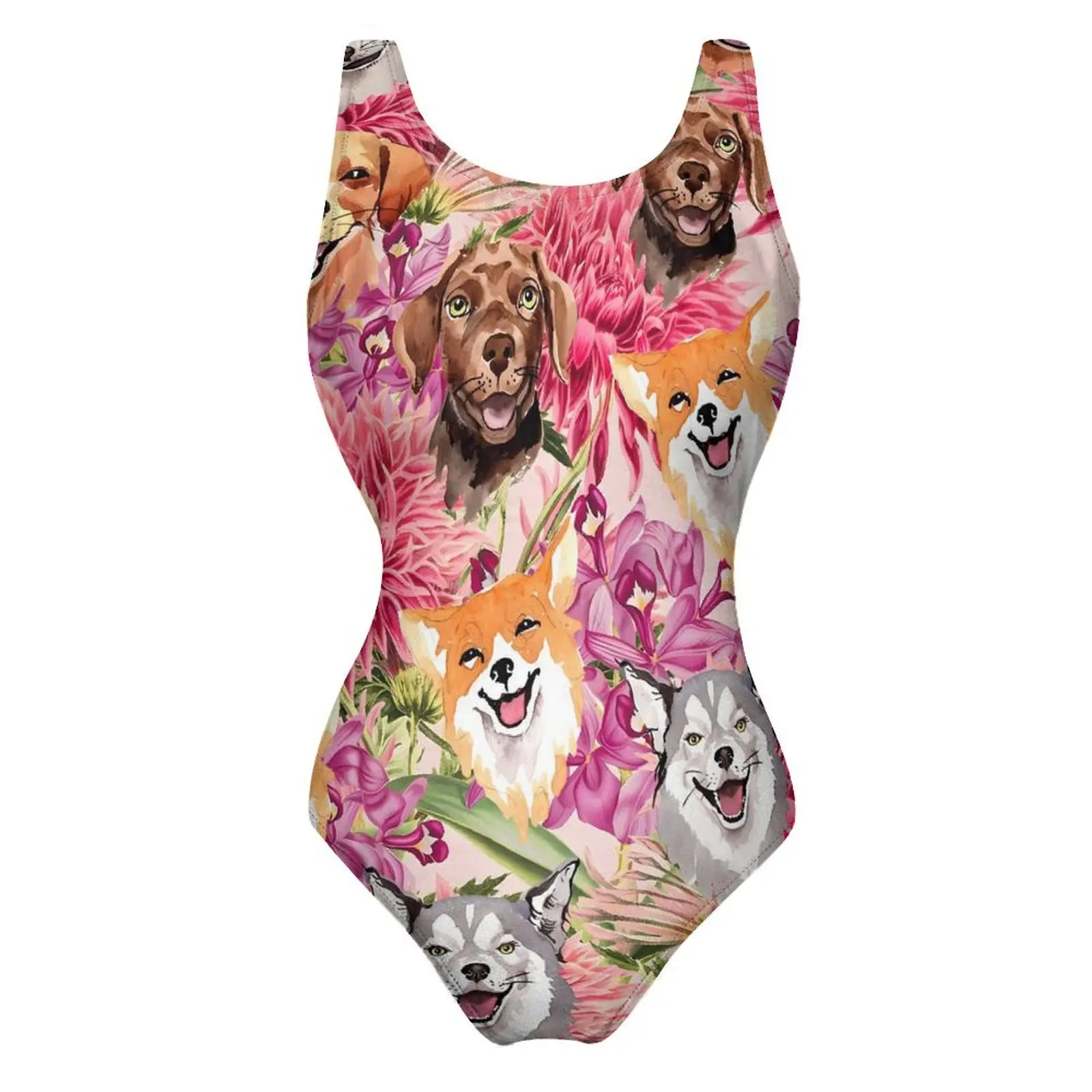 Купальник Happy Dog с цветами цельный праздничный купальник Rave Design купальный костюм