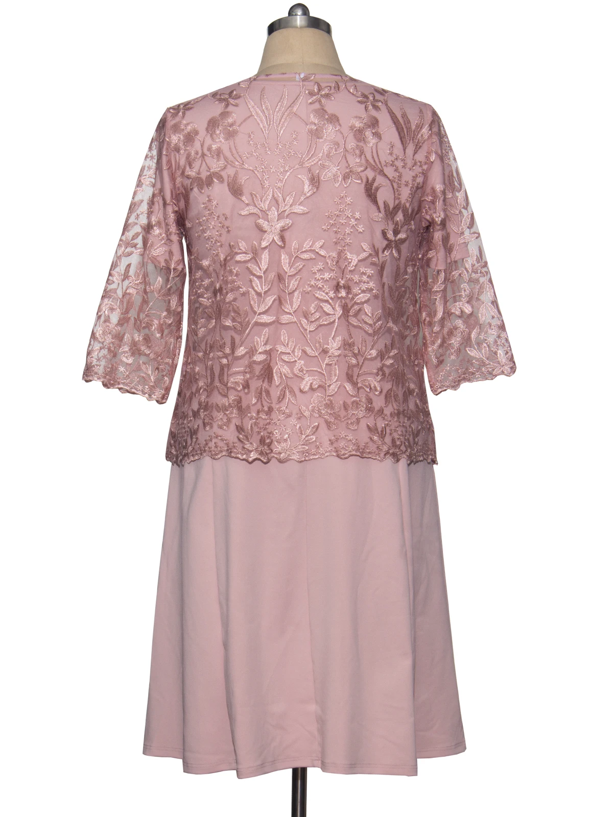 2 Piece Dress for Women 2023 Spring Summer Pink Embroidery Party Prom Formal  Wedding Guest Dresses Plus Size Women Clothing