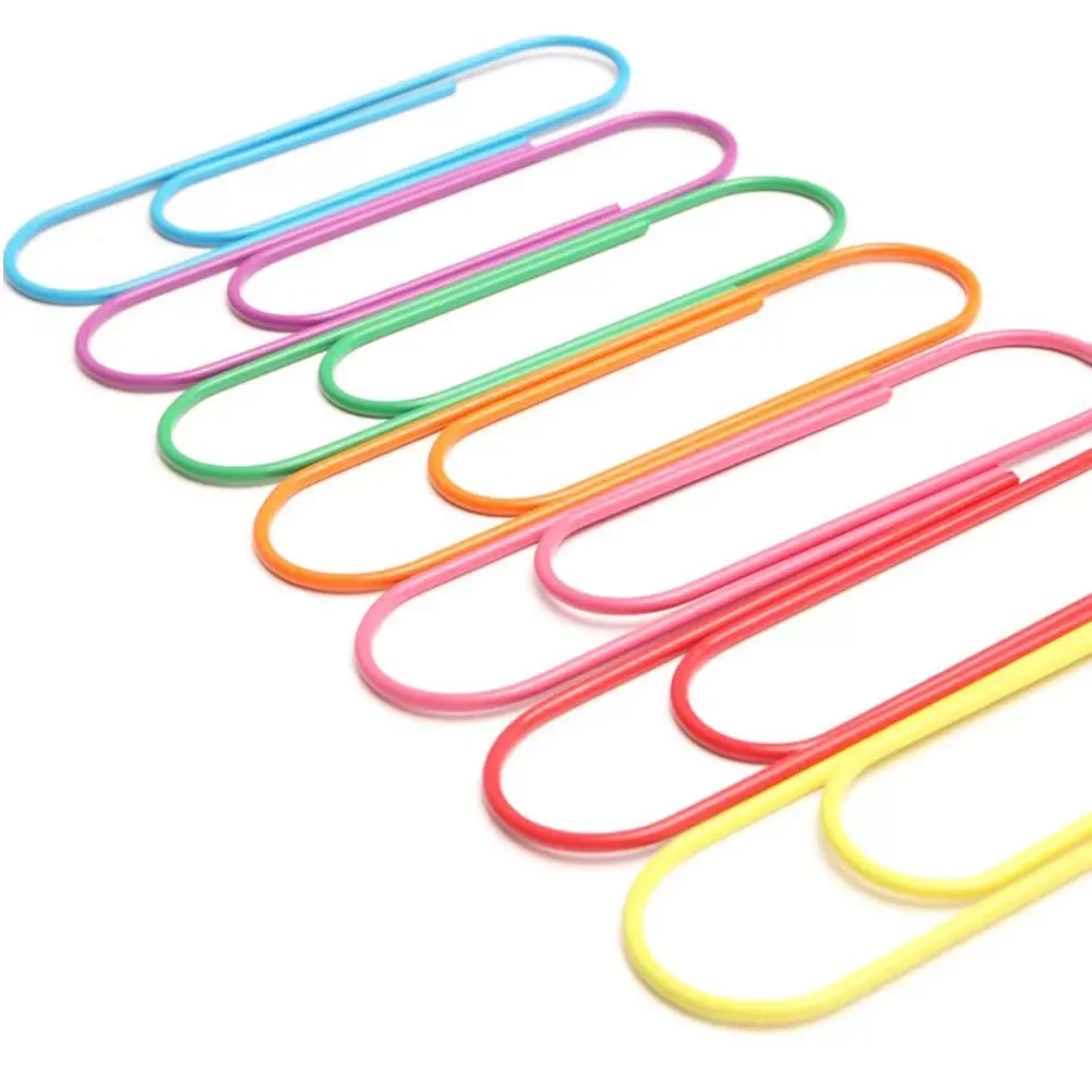 

Super Large Paper Clips Vinyl Coated, 30 Pack 4 Inch Assorted Color Jumbo Paper Clip Holder, Multicolored Giant Big Sheet Hold