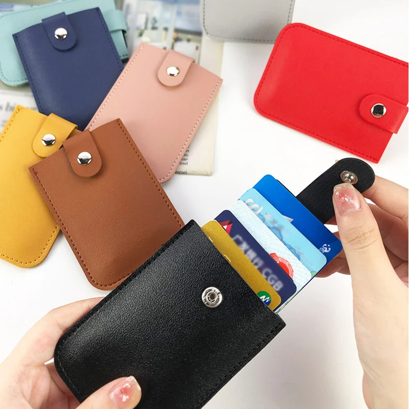 

Fashion PU leather ID card Holder Multi-card Minimalist Card Holder Slim Card Case Wallet Women Men Business Card Holder Case