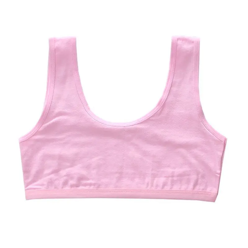 

Детский хлопковый спортивный тренировочный бюстгальтер, нижнее белье для детей, майка с вырезом для подростков