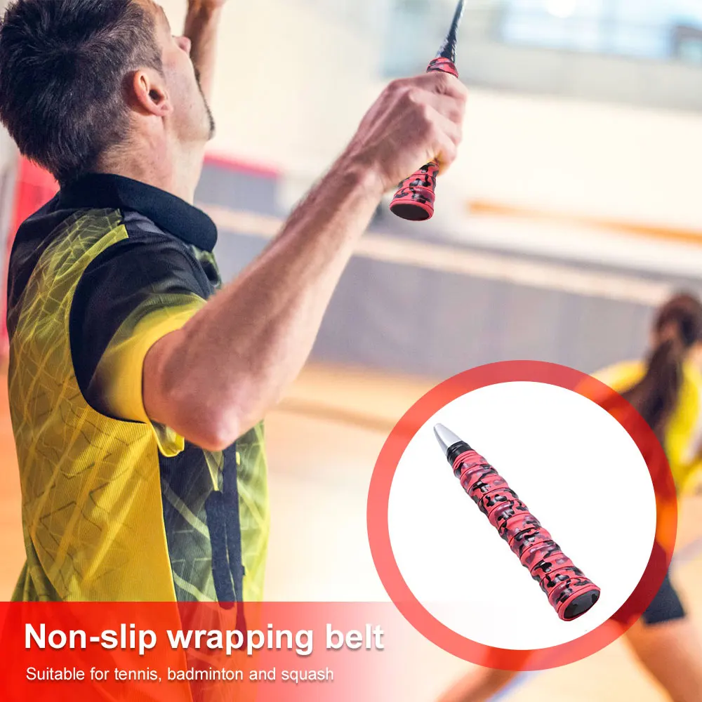 

Absorb Sweat Racket Anti-slip Tape Handle Grip For Tennis Badminton Camouflage Wrapping Skidproof Sweat Band Sport Accessories