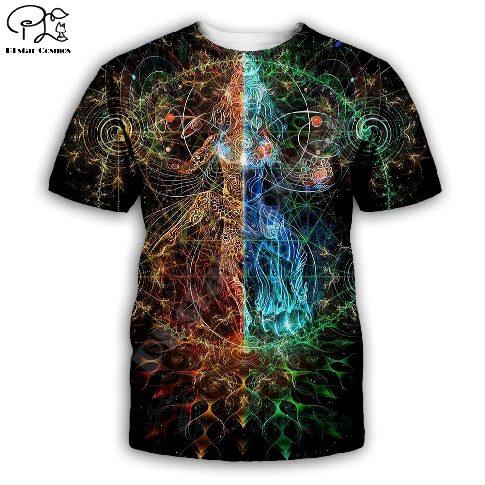 

2022 NewFashion Trippy Buddha Mandala Psychedelic Harajuku Retro 3DPrint Streetwear Summer Casual Funny Short Sleeves T-Shirts 2