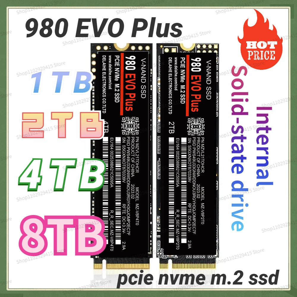 

New M.2 nvme SSD 4TB External Solid State Drive 2280 Internal Hard Disk 980EVO 2TB 1TB NGFF disco duro Internal for Laptop ps5