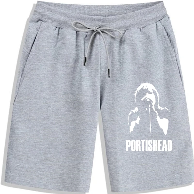 

Portishead Band Logo Men'S Men's Shorts Black White cool B Unisex cool printing men Shorts