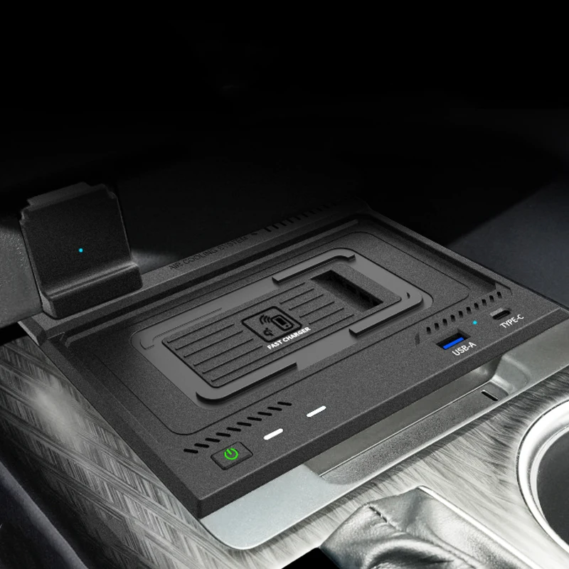 

Автомобильное беспроводное зарядное устройство для телефона 15 Вт, зарядное устройство для быстрой зарядки, панель для зарядки для Toyota Camry 2018 2019 2020 2021 2022, аксессуары