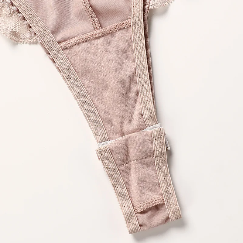 AMYQSL Sexy Lace Lingerie Set female Erotic Deep V Jumpsuit Ice Silk Quick Dry Polygathering Beauty Back Shapewear